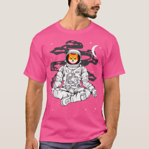 Astronaut Yoga Shiba Inu SHIB Coin To The Moon Cry T-Shirt
