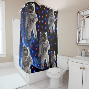 Astronaute du rideau de douche
