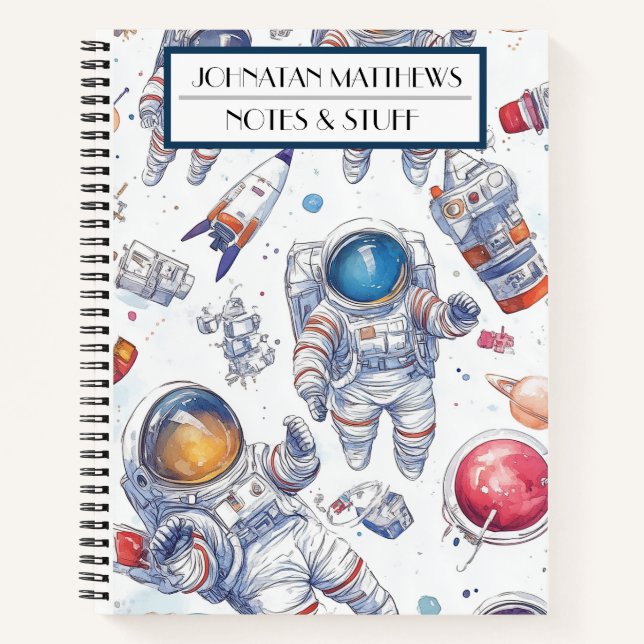 Astronaute et Carnet de l'Espace (Devant)