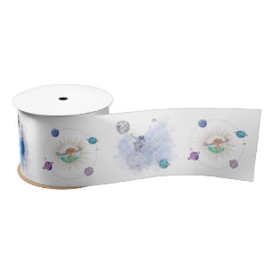 Astronauts and Planets  Satin Ribbon