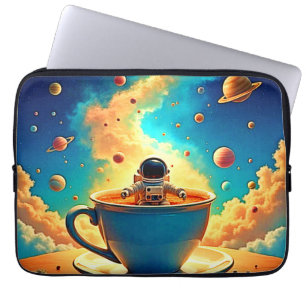 Astronaut's Coffee Cosmos Journey Laptop Sleeve