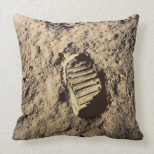 Astronaut's Footprint Throw Pillow