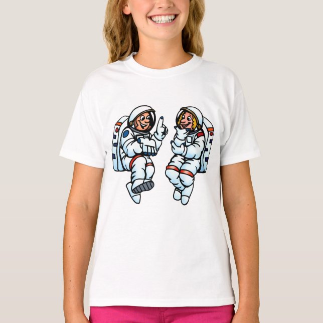 Astronauts Girls T-Shirt (Front)