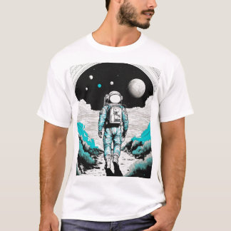 Astronaut's Gravity Leap T-Shirt Design