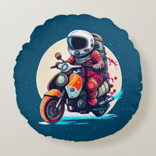 Astronaut's Highway Round Pillow