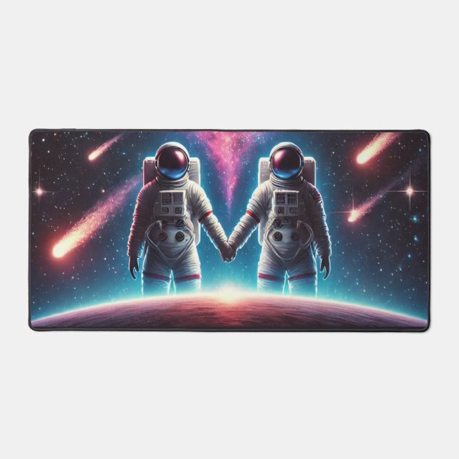 Astronauts in Love Desk Mat (Front)