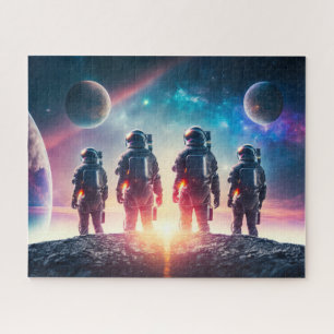 Astronauts in space jigsaw puzzle