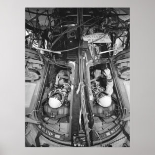 Astronauts inserted into Gemini 6A spacecraft Poster