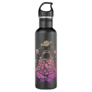 Astronauts Meditating Astronaut Planets Colourful  710 Ml Water Bottle