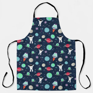 Astronauts Planets Rockets and Aliens Apron