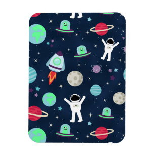 Astronauts Planets Rockets and Aliens Magnet