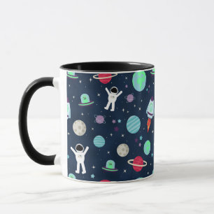 Astronauts Planets Rockets and Aliens Mug