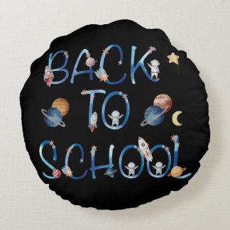 Astronauts Planets Space,back to school Round Pillow