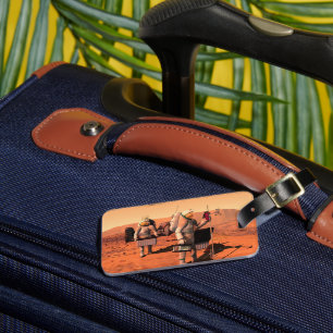Astronauts Setting Up Weather Equipment On Mars. Luggage Tag