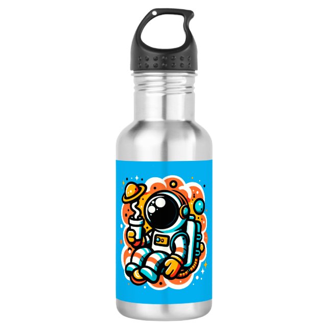Astronaut's Space Coffee Moment 532 Ml Water Bottle (Front)