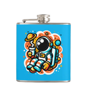 Astronaut's Space Coffee Moment Hip Flask