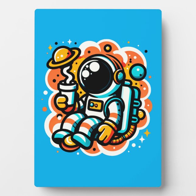 Astronaut's Space Coffee Moment Plaque (Front)
