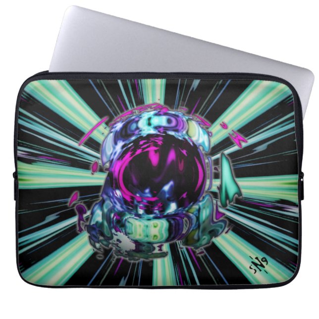 Astronaut's trip v3 laptop sleeve (Front)