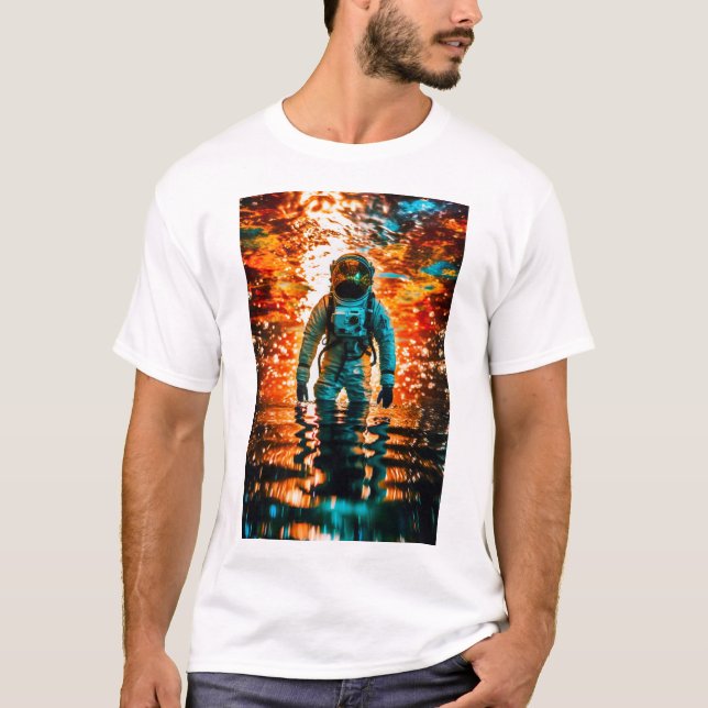 Astronaut's Voyage - Treading Stellar Seas T-Shirt (Front)