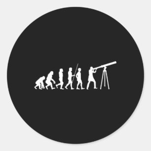 Astronomer Evolution Astronomy Classic Round Sticker
