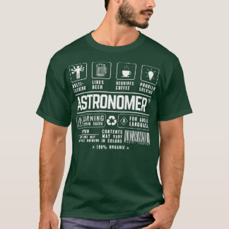 Astronomer Multitasking Beer Coffee Problem Solvin T-Shirt