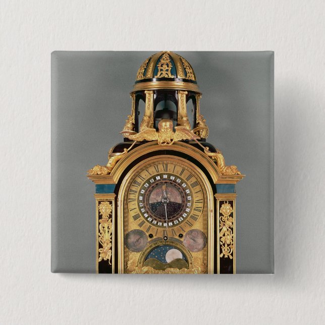 Astronomical clock 2 inch square button (Front)