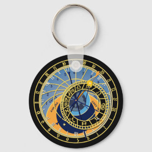 Astronomical Clock Astrology Star Constellation Keychain