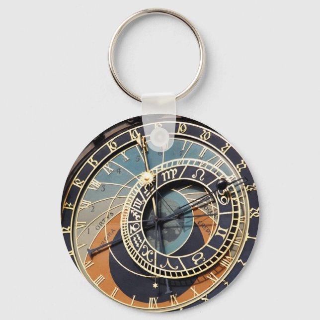 Astronomical Clock In Prague Keychain (Front)