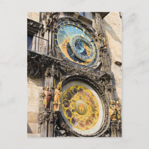Astronomical Clock in Prague Postcard