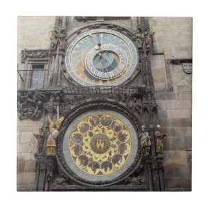Astronomical Clock in Prague souvenir photo Tile