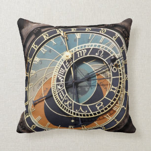 Astronomical Clock In Prague Throw Pillow