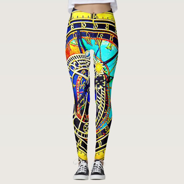 ASTRONOMICAL CLOCK LEGGINGS (Front)