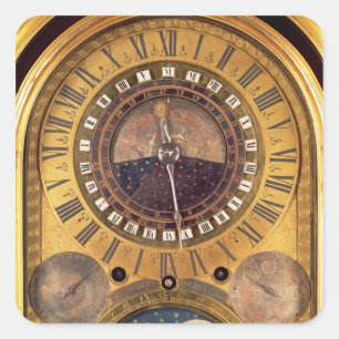 Astronomical clock made for the Grand Dauphin Square Sticker