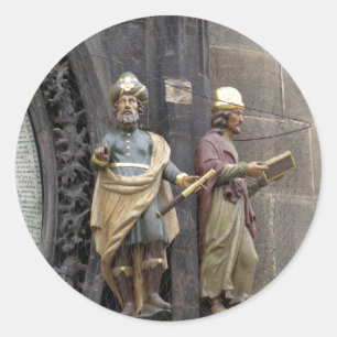 Astronomical Clock or Prague Orloj Classic Round Sticker