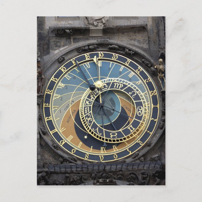Astronomical Clock or Prague Orloj Postcard (Front)