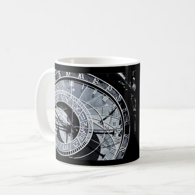 Astronomical Clock, Prague, Flag - Czech Republic Coffee Mug (Front Left)