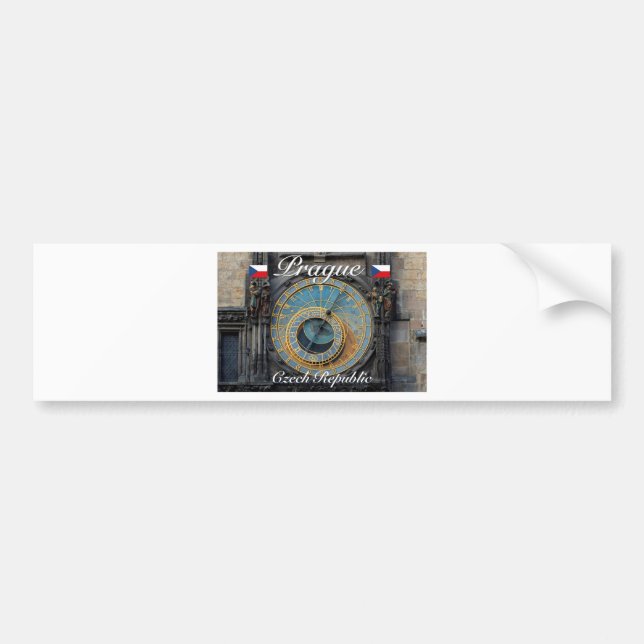 Astronomical clock Prague Orlog Czech Republic Bumper Sticker (Front)