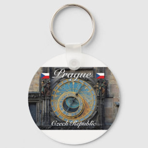Astronomical clock Prague Orlog Czech Republic Keychain