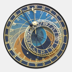 Astronomical Clock-Prague Orloj Classic Round Sticker