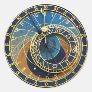 Astronomical Clock-Prague Orloj Classic Round Sticker