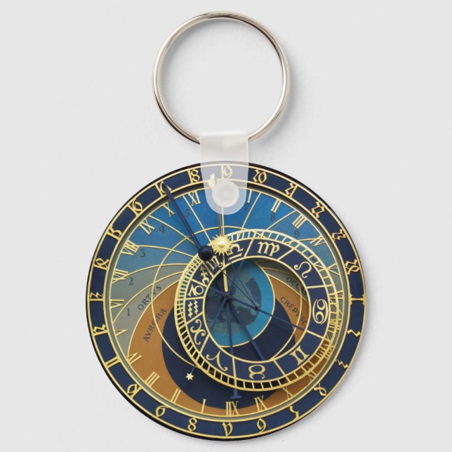 Astronomical Clock-Prague Orloj Keychain (Front)