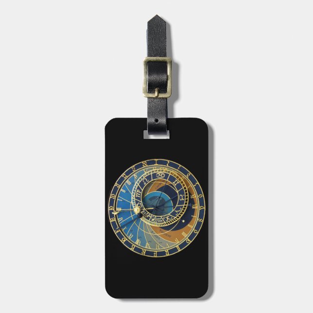 Astronomical Clock-Prague Orloj Luggage Tag (Front Vertical)