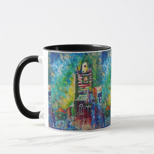 Astronomical clock tower mug - Prague (Left)