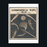 Astronomical Map View of Remarkable Comets Space Postcard<br><div class="desc">This is an antique/vintage astronomical map showing a "view of remarkable comets."</div>