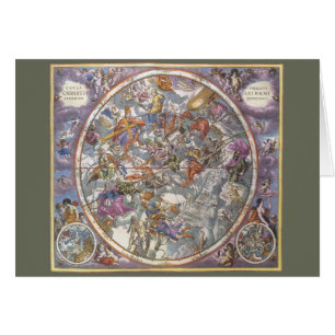 Astronomie vintage, Carte des constellations chrét