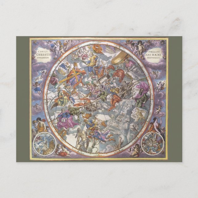 Astronomie vintage, Carte des constellations chrét (Devant)