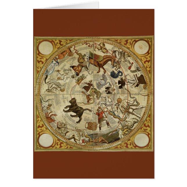 Astronomie vintage, Carte du ciel céleste (Devant)