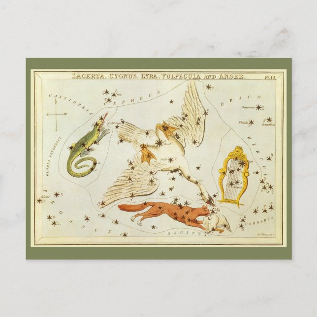 Astronomie vintage, Constellations Stars Carte Gra (Devant)