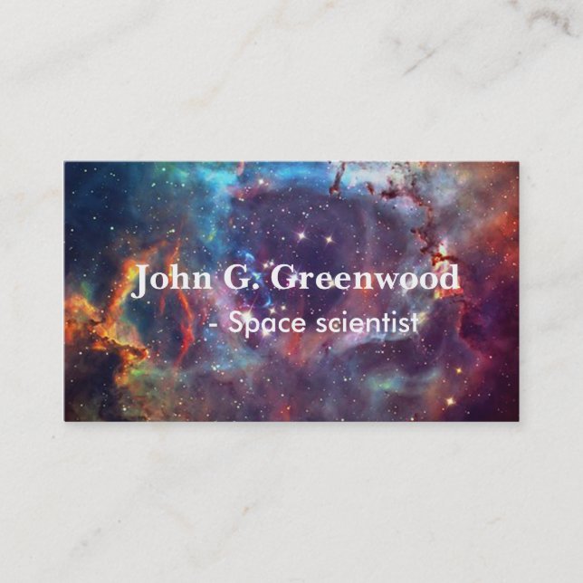 Astronomy and space science professional business card (Front)
