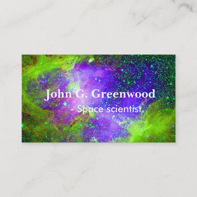 Astronomy and space science professional business card (Front)